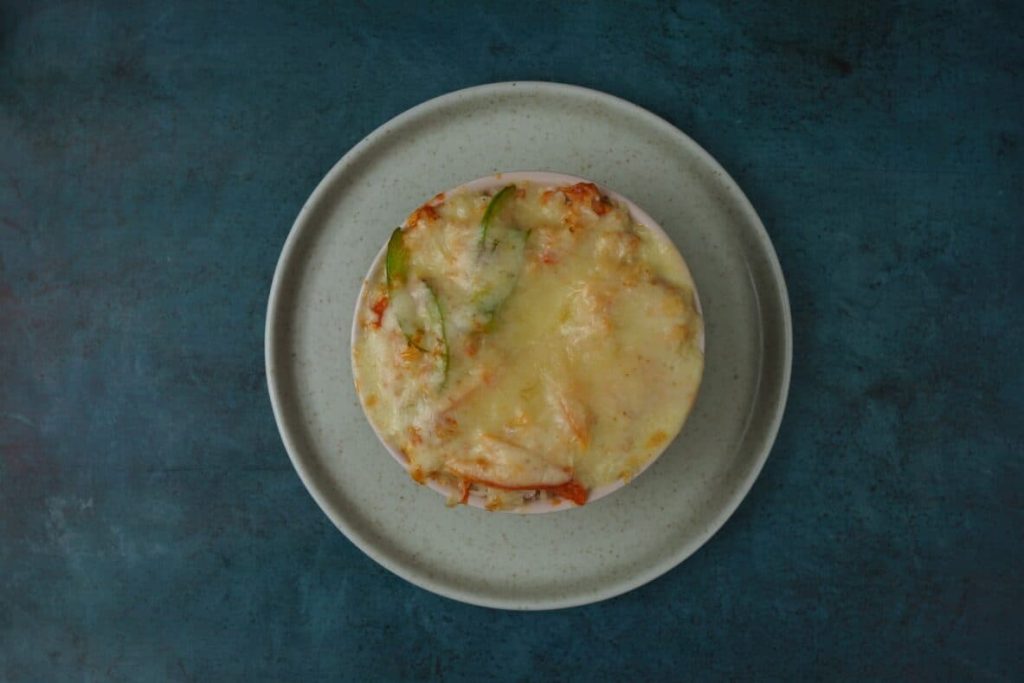 Cheesy Baked Rice Bowl